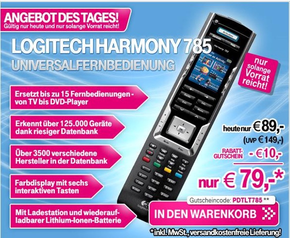 ventilator Grader celsius Kategori Nur heute: Logitech Harmony 785 zum Preis von 79 Euro › Dealgott.de