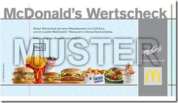 mecces muster 2 Nur für Österreich: McDonalds Gutschein für 3 Euro
 statt 6 Euro