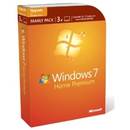 familypack Windows 7 Home Premium Upgrade Family Pack (3 Lizenzen) für 139€