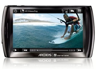 archos ARCHOS 5 Internet Tablet 32 GB Flash 4,8" LCD für 166 Euro