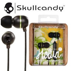 Skullcandy Holua Black In-Ear-Kopfhörer aus Holz mit Mikrofon