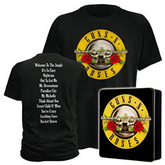 image167 Band T Shirt Metallica, Guns N’ Roses oder Ramones in einer Metallbox für 9,99 Euro