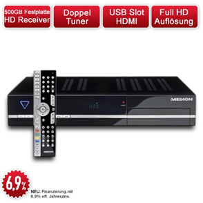 image61 MEDION E24003 Digitaler HD TV Sat Receiver 500GB B Ware für 179,99 Euro