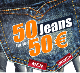 image288 Dress for less: 50 Jeans für je 50 Euro   für Neukunden gibt es einen 20 Euro Gutschein (MBW 60 Euro)