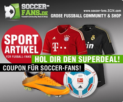 image149 50 Euro Gutschein für soccer fans.de für 19,99 Euro