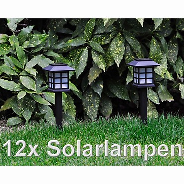 BW LED Solar Gartenstrahler (12 im Set)