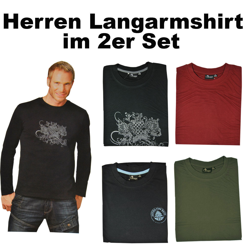 langarmshirt gal 2x Langarm Long Sleeve Rundhals T Shirts für 7,99€ incl. Versand