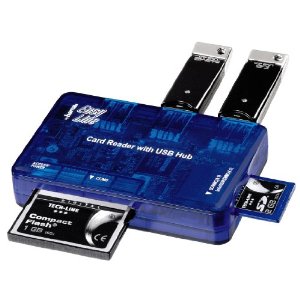 Hama EasyLine Card Reader &amp; Integrated USB2.0 Hub