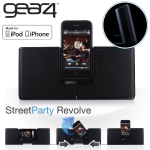 Gear4 Street Party Revolve mobiler Lautsprecherdock für iPod und iPhone