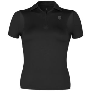K-Swiss Women's Spliced Mesh Polo Shirt - Black