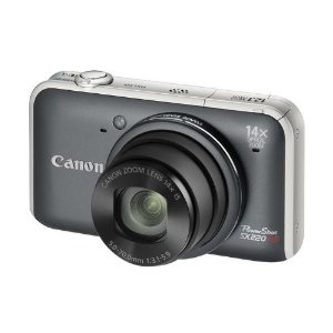 Canon PowerShot SX220 HS Digitalkamera (12 Megapixel, 14-fach opt. Zoom, 7,6 cm (3 Zoll) Display, Full HD, bildstabilisiert) grau