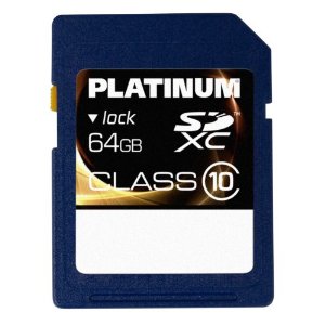 Platinum 64 GB Class 10 SDXC Speicherkarte