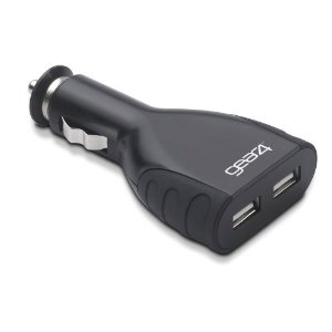 Gear4 Dual Charge - Auto-Ladegerät mit 2 USB Ports für Apple iPod und iPhone