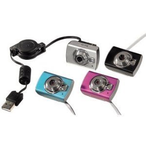 Hama USB Webcam für Notebook und PC CM-330 silber mit integriertem Micro und Software , Cam Funktion, Bilder und Videos , für XP,Vista und WIN7
