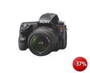 Sony SLT-A37K SLR-Digitalkamera (16 Megapixel, 6,7 cm (2,7 Zoll) Display, Full-HD, 3D Panorama) Inkl. SAL 18-55mm Zoom-Objektiv schwarz