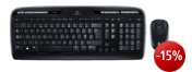 Logitech MK330 schnurlose Tastatur mit Maus (2,4GHz, USB) schwarz