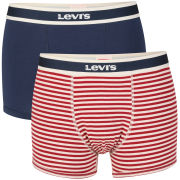 Levi's Men's 2-Pack Antonio Boxer Shorts - Navy/Red