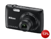 Nikon Coolpix S4300 Digitalkamera (16 Megapixel, 6-fach opt. Zoom, 7,6 cm (3 Zoll) Display, bildstabilisiert) schwarz