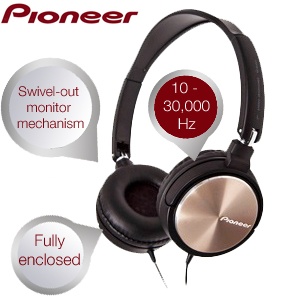 Pioneer SE-MJ531 komplett geschlossener dynamischer Kopfhörer - gebürstetes Gold