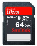 SanDisk Ultra SDXC 64GB Class 10 Speicherkarte 30Mbps (volle Kapazität nur mit SDXC kompatiblen Endgeräten) [Amazon Frustfreie Verpackung]