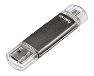 Bild zu Hama FlashPen Laeta Twin (USB 2.0, 64GB, 10MB/s, grau) für 19,99€