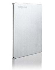 Bild zu Toshiba Canvio Slim externe Festplatte 1 TB 6,4 cm (2,5 Zoll) USB 3.0 silber für 55€