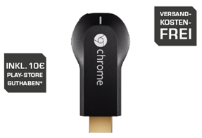 Bild zu GOOGLE Chromecast + 10€ Play Store Guthaben ab 30€