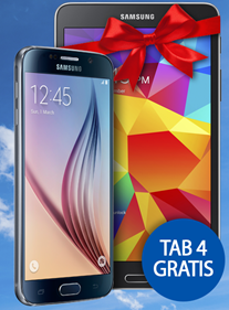Bild zu Otelo XL (1GB Datenflat, SMS- und Sprachflat alle Netze) inkl. Samsung S6 (einmalig 1€) und gratis Samsung Tab 4 für 29,99€/Monat
