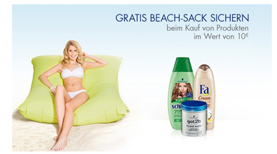 Bild zu Amazon: Pflegeprodukte im Wert von 10€ kaufen + gratis Beach-Sack (140cm x 160cm) dazu bekommen