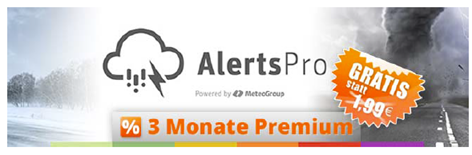 Bild zu AlertsPro Unwetter-App – 3 Monate Premium ab 20 Cent statt 1,99€