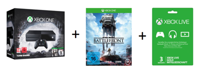 Bild zu Xbox One 1 TB Tomb Raider Bundle + Star Wars Battlefront + 3 Monate Xbox Live für 399€