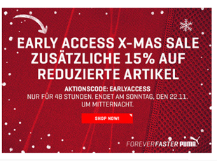 Bild zu Puma.de: 15% Extra-Rabatt dank Gutschein auf reduzierte Artikel