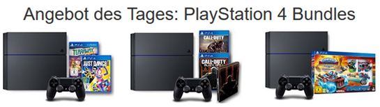 Bild zu Amazon Angebot des Tages: Playstation 4 mit z.B. 2 Spielen für 333€