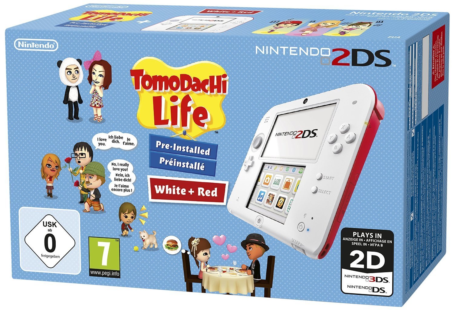 Bild zu Nintendo 2DS (weiß+rot) inklusive Animal Crossing (vorinstalliert) für 88€