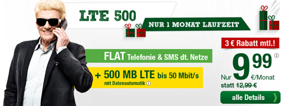 Bild zu Smartmobil: 500MB LTE Datenflat + Sprach- und SMS Flat im o2 Netz für 9,99€/Monat – monatlich kündbar