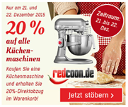 Bild zu Redcoon: 20% Rabatt auf Küchenmaschinen