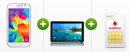 Bild zu Samsung Galaxy Grand Neo Plus + Denver Tablet (beides einmalig 19€) mit Vodafone Smart Surf (1GB Datenflat, je 50 Frei-SMS und Minuten) für 9,99€/Monat