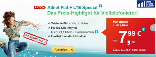 Bild zu Hellomobil: Allnet Flat + 500MB LTE Datenflat im o2 Netz für 7,99€/Monat – monatlich kündbar