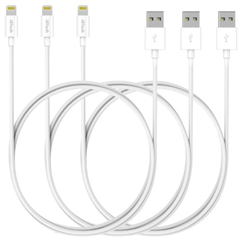 Bild zu JETech 3 x 1 Meter Apple Lightning USB Kabel (zertifiziert) ab 7,95€