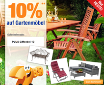 Bild zu Plus.de: nur heute 10% Rabatt auf Gartenmöbel