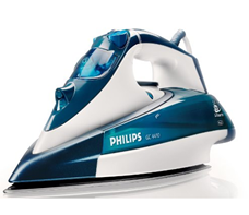 Bild zu bis 19:45 Uhr: Philips GC4410/02 Dampfbügeleisen (2400 W, SteamGlide-Bügelsohle) weiß/blau für 35,99€