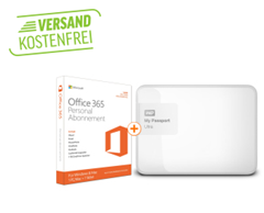 Bild zu WD My Passport Ultra 1TB USB 3.0 Weiß + Office 365 Personal für 66€