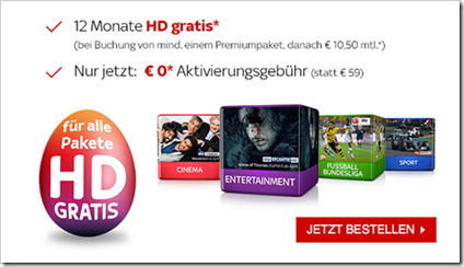Bild zu 12 Monate Sky Starter + 1 Premiumpaket + SkyGo + HD + keine Aktivierungsgebühr (anstatt 59€) inklusive Festplattenleihreceiver (0€) für 19,99€/Monat