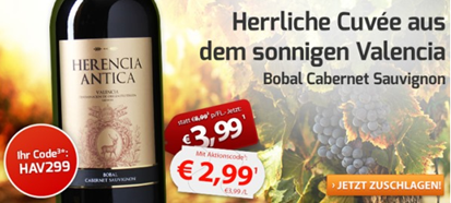 Bild zu Weinvorteil: 6 Flaschen Herencia Antica – Bobal Cabernet Sauvignon für 22,89€