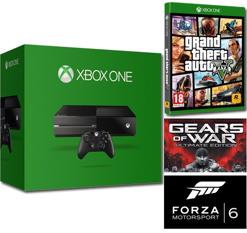 Bild zu [Beendet] Microsoft Xbox One (500 GB) + Gears of War: Ultimate Edition + GTA V + Forza Motorsport 6 für 305,59€
