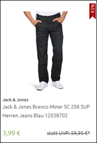 Bild zu Outlet46: Jack & Jones Restposten Sale mit Jeans ab 1,99€ inkl. Versand