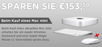 Bild zu MacTrade: Apple Mac Mini kaufen und Apple Wireless Tastatur + Apple Magic Mouse gratis dazu bekommen