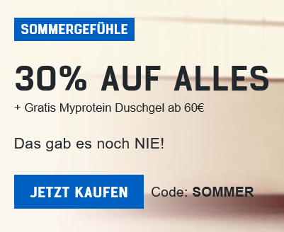 Bild zu Myprotein: 30% Rabatt auf alles bei MyProtein + Gratis Duschgel ab 60€ Bestellwert