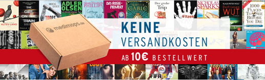 Bild zu Medimops: 20 % Rabatt auf gebrauchte Bücher, Games und Filme ab 15 € Bestellwert + versandkostenfrei ab 10€