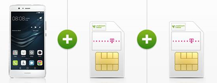 Bild zu Telekom Allnet Flat mit insgesamt 3,5GB Datenflat inklusive Huawei P9 Lite (einmalig 9€) für 26,98€ im Monat